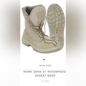 WORK ZONE 8" WATERPROOF 12 USA DESERT BOOTs men’s steel iron construction
$ 105